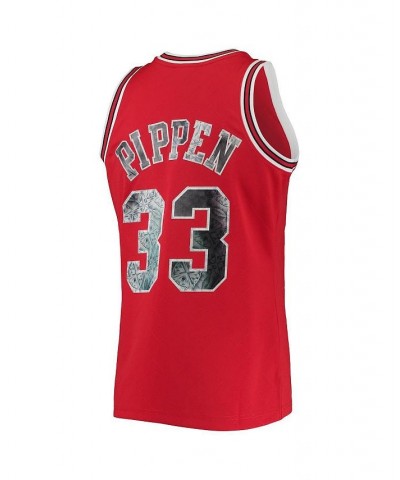 Men's Scottie Pippen Red Chicago Bulls 1997-98 Hardwood Classics 75th Anniversary Diamond Swingman Jersey $48.00 Jersey