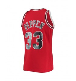 Men's Scottie Pippen Red Chicago Bulls 1997-98 Hardwood Classics 75th Anniversary Diamond Swingman Jersey $48.00 Jersey