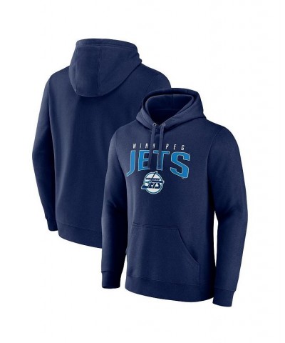 Men's Branded Navy Winnipeg Jets Special Edition 2.0 Wordmark Pullover Hoodie $31.74 Sweatshirt