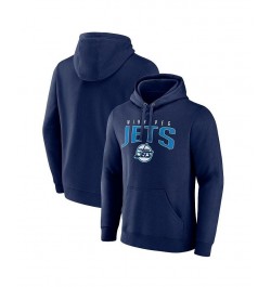 Men's Branded Navy Winnipeg Jets Special Edition 2.0 Wordmark Pullover Hoodie $31.74 Sweatshirt