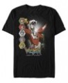 Voltron: Defender of the Universe Men's Character Panels Short Sleeve T-Shirt Black $20.99 T-Shirts