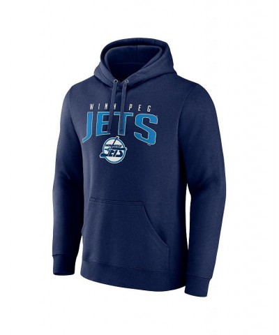 Men's Branded Navy Winnipeg Jets Special Edition 2.0 Wordmark Pullover Hoodie $31.74 Sweatshirt