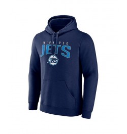 Men's Branded Navy Winnipeg Jets Special Edition 2.0 Wordmark Pullover Hoodie $31.74 Sweatshirt