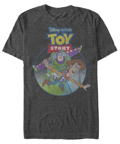 Disney Pixar Men's Toy Story Buzz Woody Take off, Short Sleeve T-Shirt Gray $18.54 T-Shirts