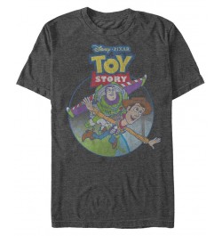 Disney Pixar Men's Toy Story Buzz Woody Take off, Short Sleeve T-Shirt Gray $18.54 T-Shirts