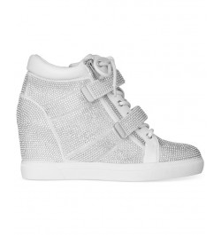 Women's Debby Wedge Sneakers Silver $31.85 Shoes