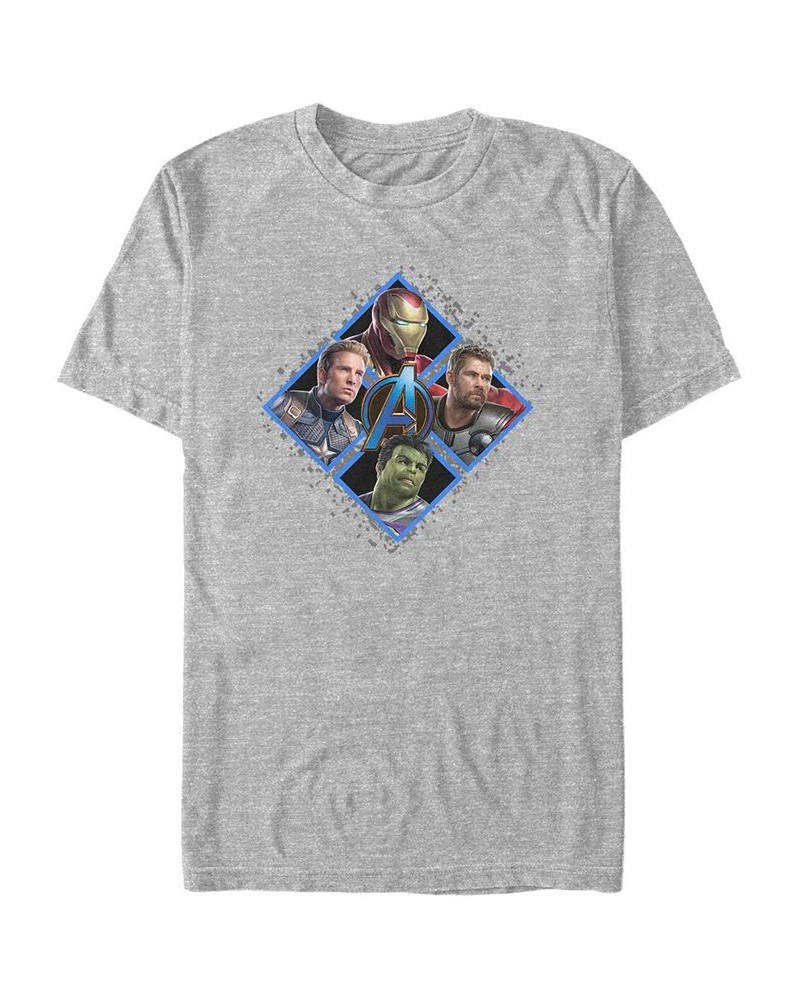 Marvel Men's Avengers Endgame Hero Four Square, Short Sleeve T-shirt Gray $19.59 T-Shirts