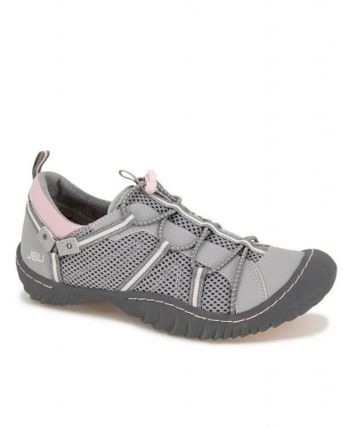 Women's Synergy Bungee Lace-Up Sporty Sneakers Gray $41.87 Shoes