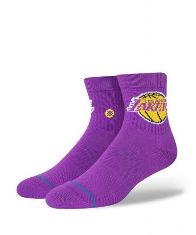 Men's Los Angeles Lakers Logo Quarter Socks $10.34 Socks