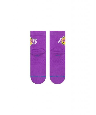 Men's Los Angeles Lakers Logo Quarter Socks $10.34 Socks