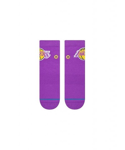 Men's Los Angeles Lakers Logo Quarter Socks $10.34 Socks