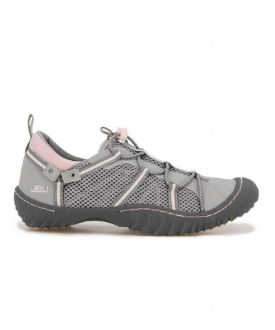 Women's Synergy Bungee Lace-Up Sporty Sneakers Gray $41.87 Shoes