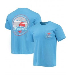 Men's Light Blue SMU Mustangs Circle Campus Scene T-shirt $25.19 T-Shirts