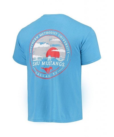 Men's Light Blue SMU Mustangs Circle Campus Scene T-shirt $25.19 T-Shirts