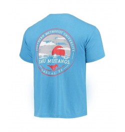 Men's Light Blue SMU Mustangs Circle Campus Scene T-shirt $25.19 T-Shirts