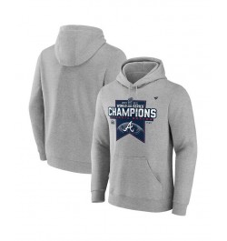 Men's Heathered Gray Atlanta Braves 2021 World Series Champions Locker Room Pullover Hoodie $32.20 Sweatshirt