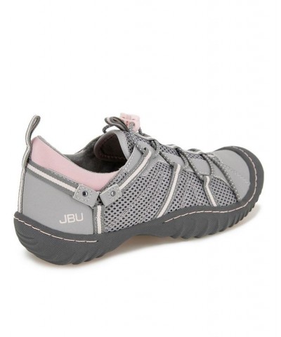 Women's Synergy Bungee Lace-Up Sporty Sneakers Gray $41.87 Shoes