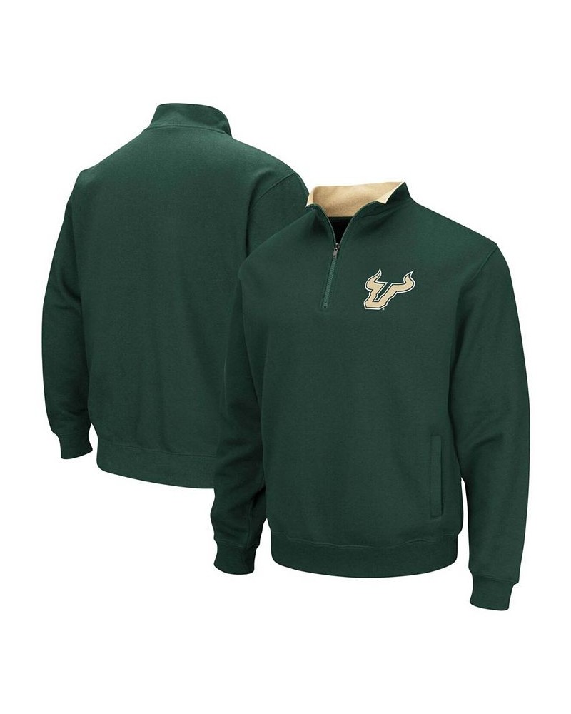 Men's Green South Florida Bulls Tortugas Logo Quarter-Zip Jacket $23.50 Sweatshirt