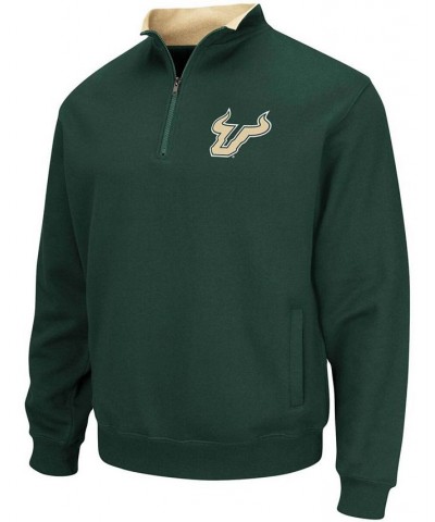 Men's Green South Florida Bulls Tortugas Logo Quarter-Zip Jacket $23.50 Sweatshirt