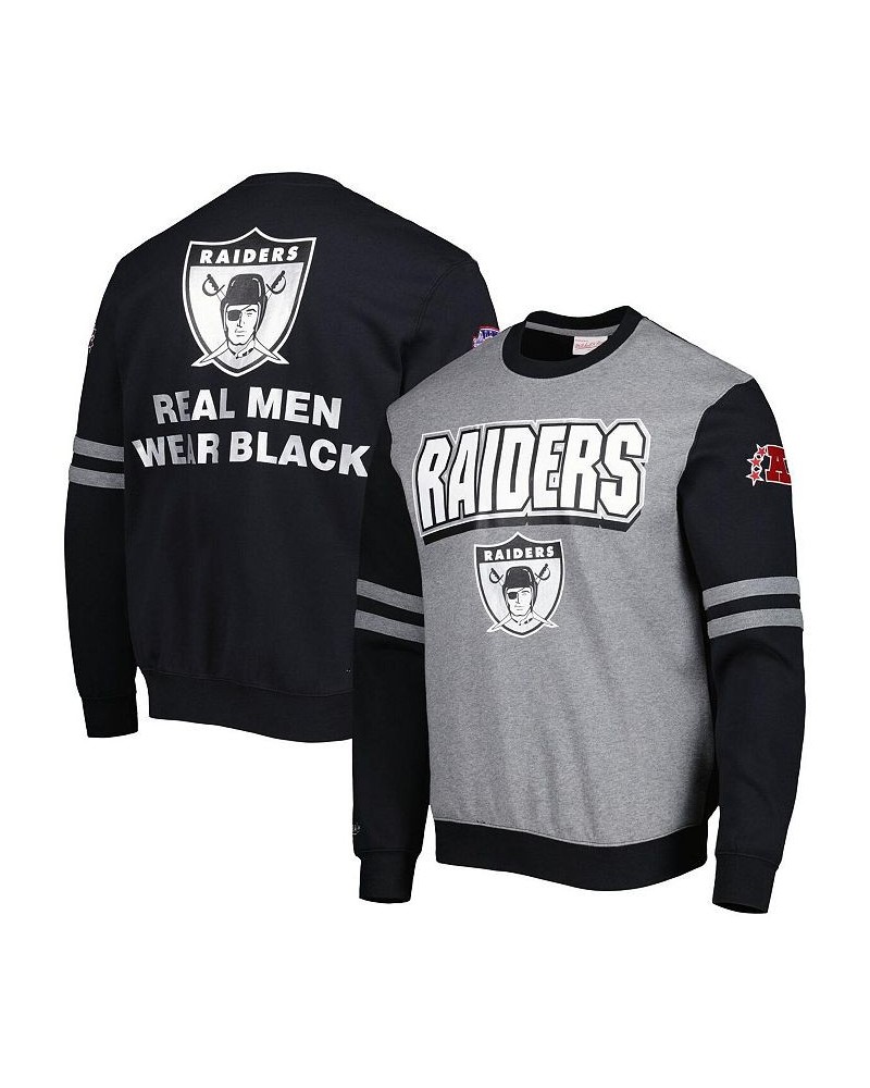 Men's Silver Las Vegas Raiders All Over 2.0 Pullover Sweatshirt $38.64 Sweatshirt