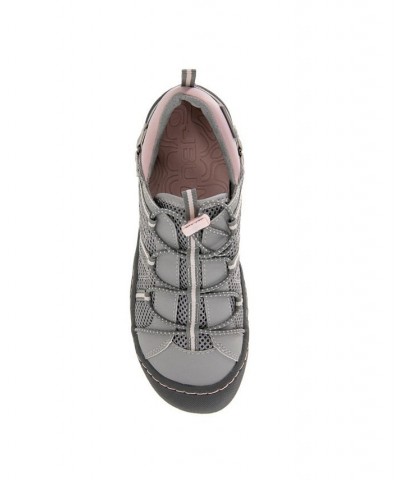 Women's Synergy Bungee Lace-Up Sporty Sneakers Gray $41.87 Shoes