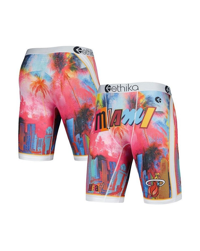 Men's White Miami Heat City Edition Boxer Briefs $14.35 Underwear