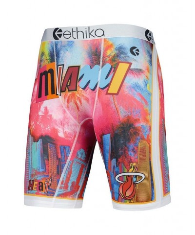 Men's White Miami Heat City Edition Boxer Briefs $14.35 Underwear