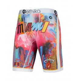 Men's White Miami Heat City Edition Boxer Briefs $14.35 Underwear