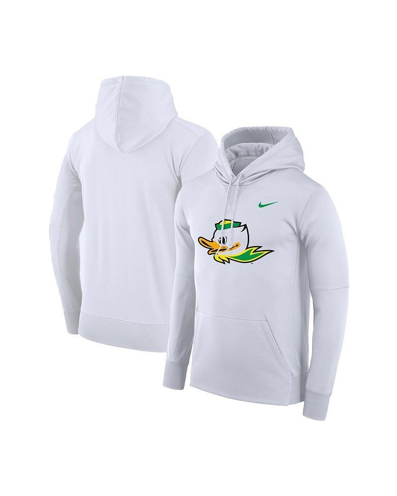 Men's White Oregon Ducks Alternate Performance Pullover Hoodie $44.10 Sweatshirt