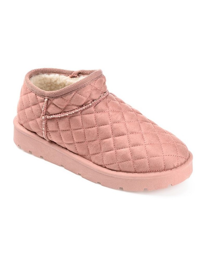 Women's Tazara Slipper Booties Pink $34.00 Shoes