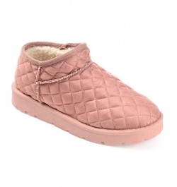 Women's Tazara Slipper Booties Pink $34.00 Shoes