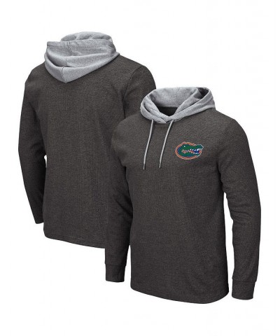 Men's Heathered Black and Heathered Gray Florida Gators Milhouse 2.0 Athletic Fit Long Sleeve Hooded Thermal $30.24 T-Shirts