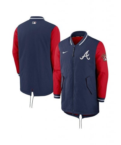 Men's Navy Atlanta Braves Dugout Performance Full-Zip Jacket $75.90 Jackets