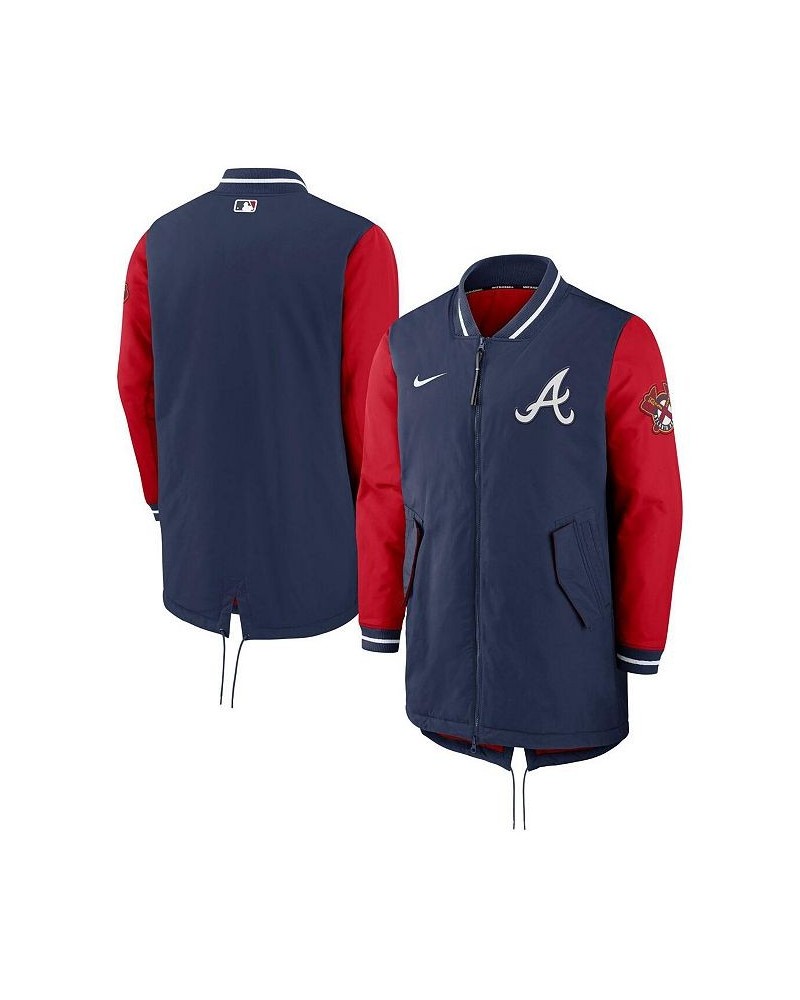 Men's Navy Atlanta Braves Dugout Performance Full-Zip Jacket $75.90 Jackets