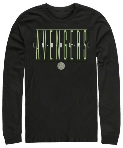 Marvel Men's Avengers Endgame Text Logo, Long Sleeve T-shirt Black $16.80 T-Shirts