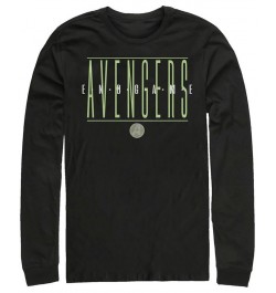 Marvel Men's Avengers Endgame Text Logo, Long Sleeve T-shirt Black $16.80 T-Shirts