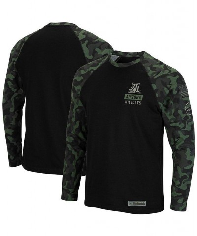 Men's Black Arizona Wildcats OHT Military-Inspired Appreciation Camo Raglan Long Sleeve T-shirt $25.00 T-Shirts