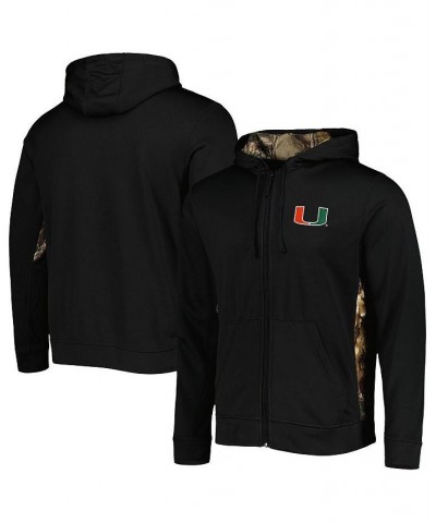 Men's Black, Camo Miami Hurricanes Decoy Full-Zip Hoodie $44.65 Sweatshirt