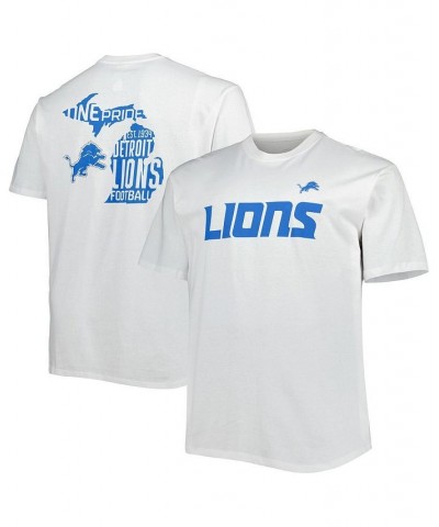 Men's Branded White Detroit Lions Big and Tall Hometown Collection Hot Shot T-shirt $17.55 T-Shirts