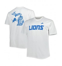 Men's Branded White Detroit Lions Big and Tall Hometown Collection Hot Shot T-shirt $17.55 T-Shirts