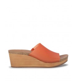 Yalissa Wedge Slide Sandals Orange $42.50 Shoes