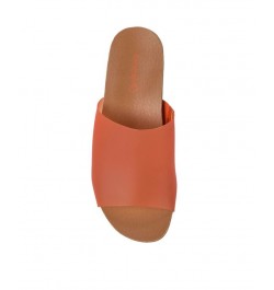 Yalissa Wedge Slide Sandals Orange $42.50 Shoes