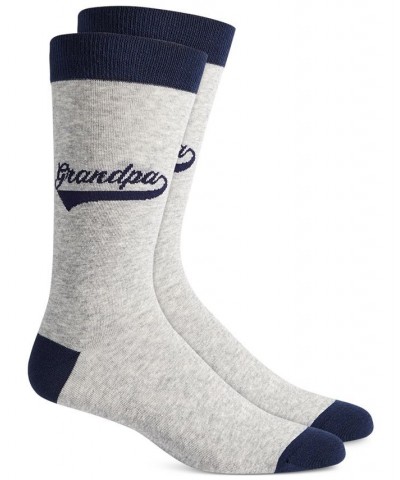 Men's Grandpa Crew Socks Gray $12.00 Socks