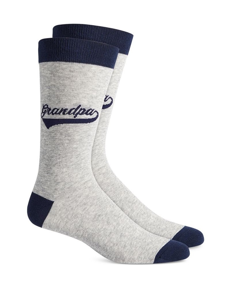 Men's Grandpa Crew Socks Gray $12.00 Socks