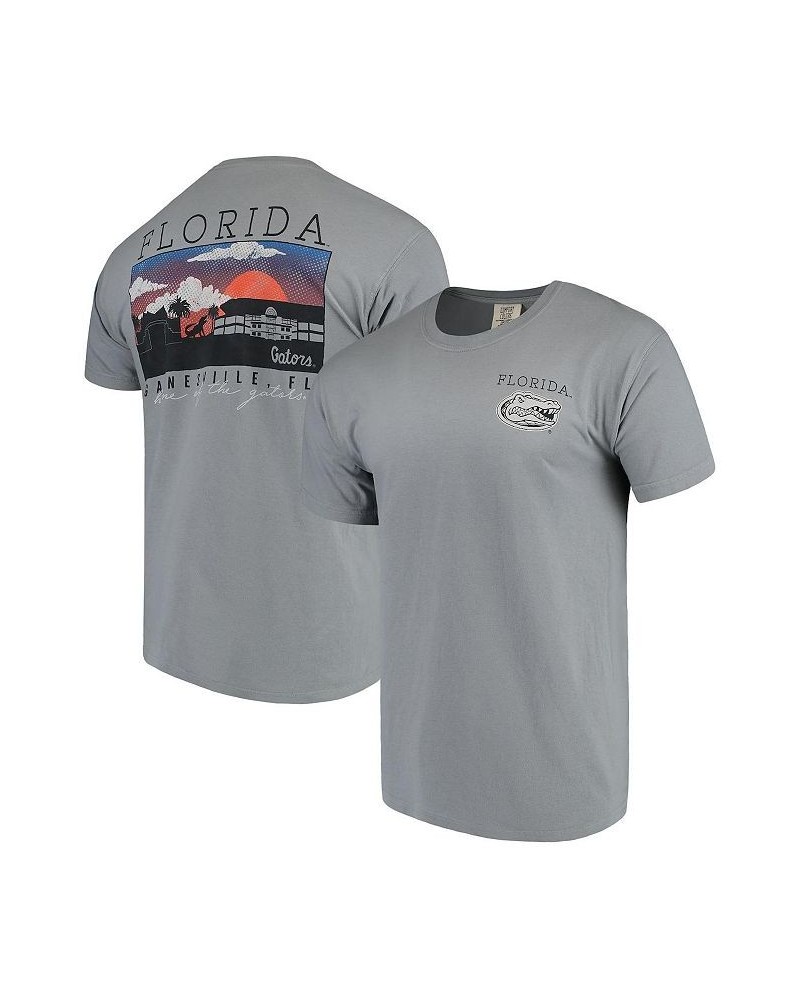 Men's Gray Florida Gators Comfort Colors Campus Scenery T-shirt $25.19 T-Shirts