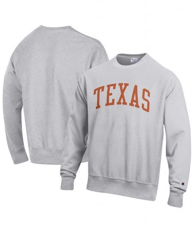 Men's Heathered Gray Texas Longhorns Arch Reverse Weave Pullover Sweatshirt $36.55 Sweatshirt