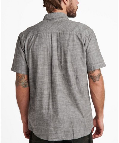 Men's Hughes Short Sleeve Button Up Shirt Gray $16.33 Shirts