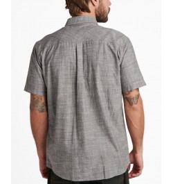 Men's Hughes Short Sleeve Button Up Shirt Gray $16.33 Shirts