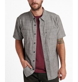 Men's Hughes Short Sleeve Button Up Shirt Gray $16.33 Shirts