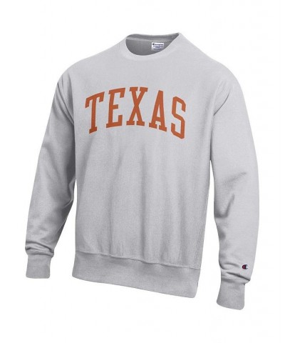 Men's Heathered Gray Texas Longhorns Arch Reverse Weave Pullover Sweatshirt $36.55 Sweatshirt